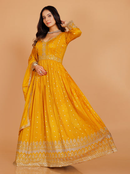 Tanisha Gown With Dupatta