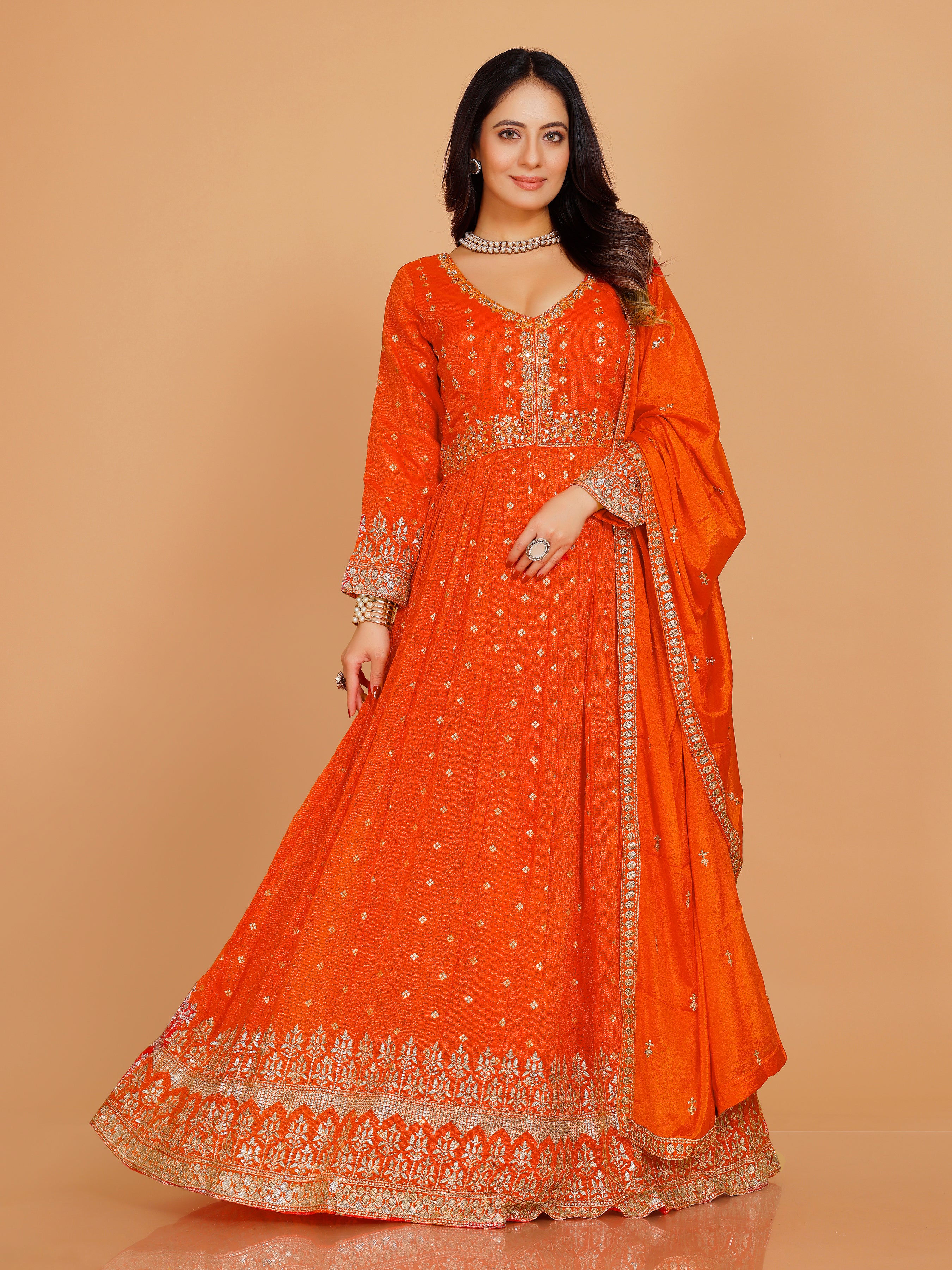 Tanisha Gown With Dupatta