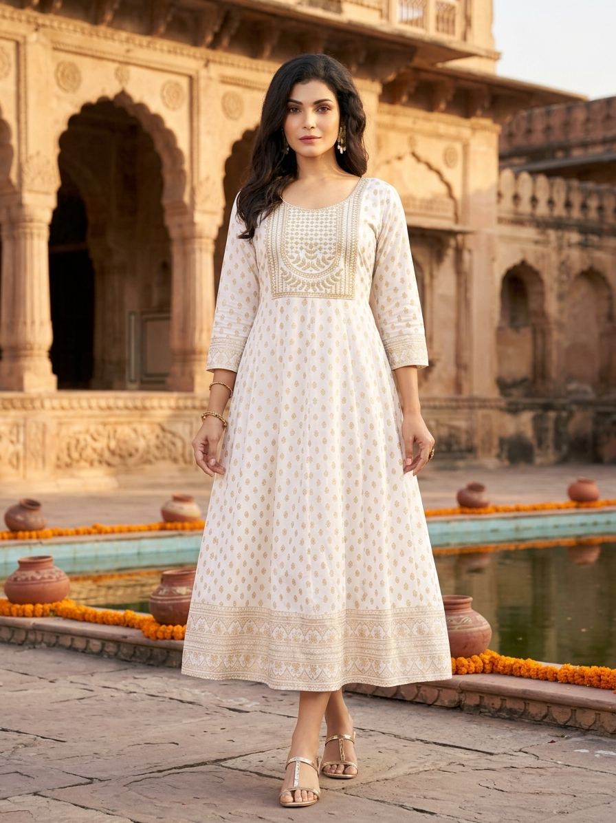 Dharmi Rayon Flair Kurti