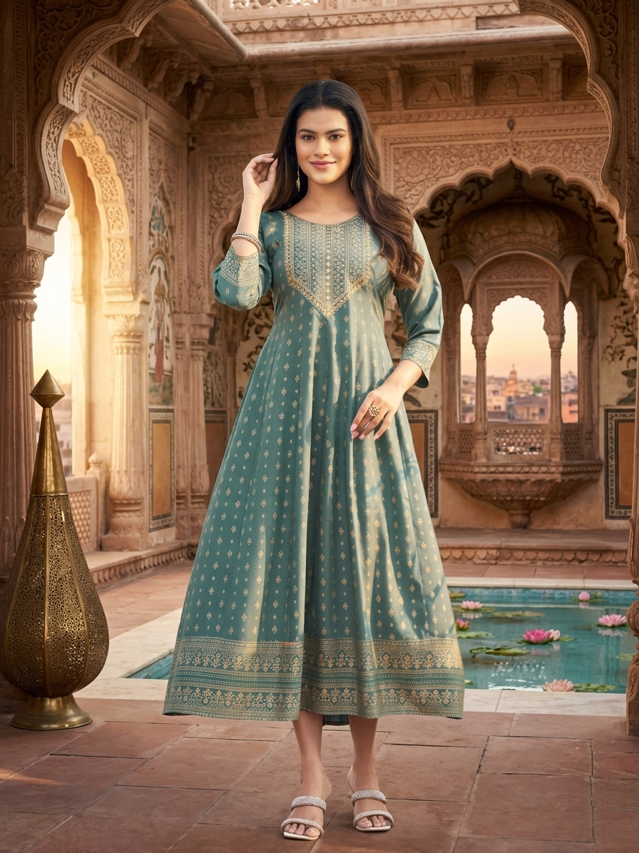 Dharmi Rayon Flair Kurti