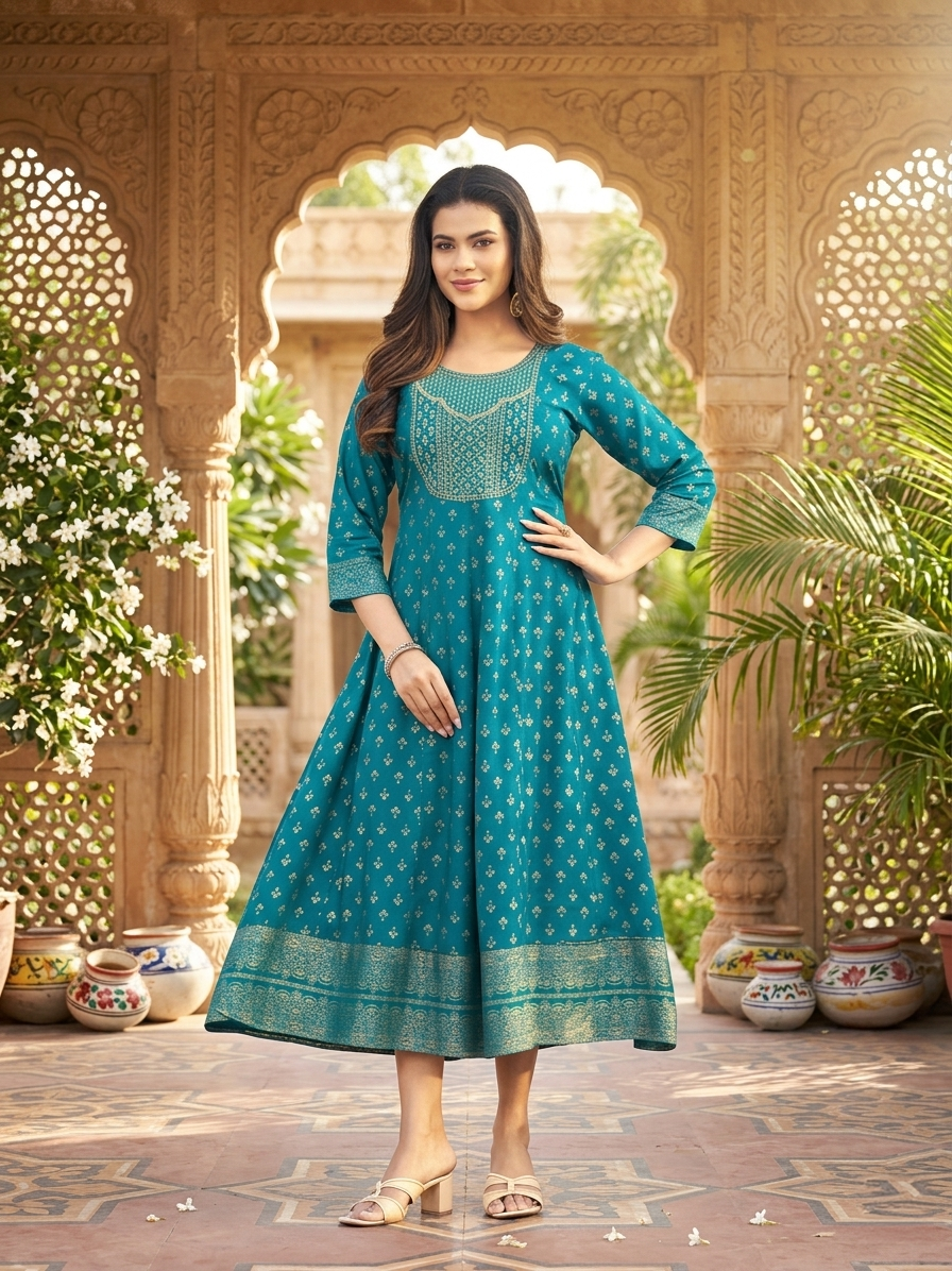 Dharmi Rayon Flair Kurti
