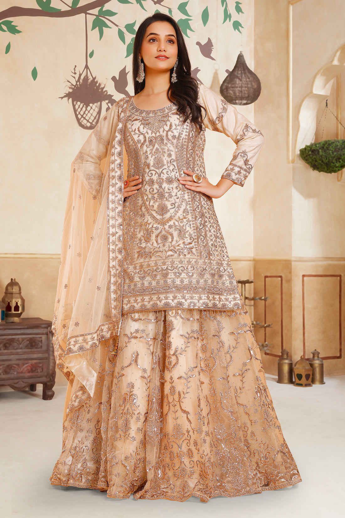 Zakia Long Top Lehenga