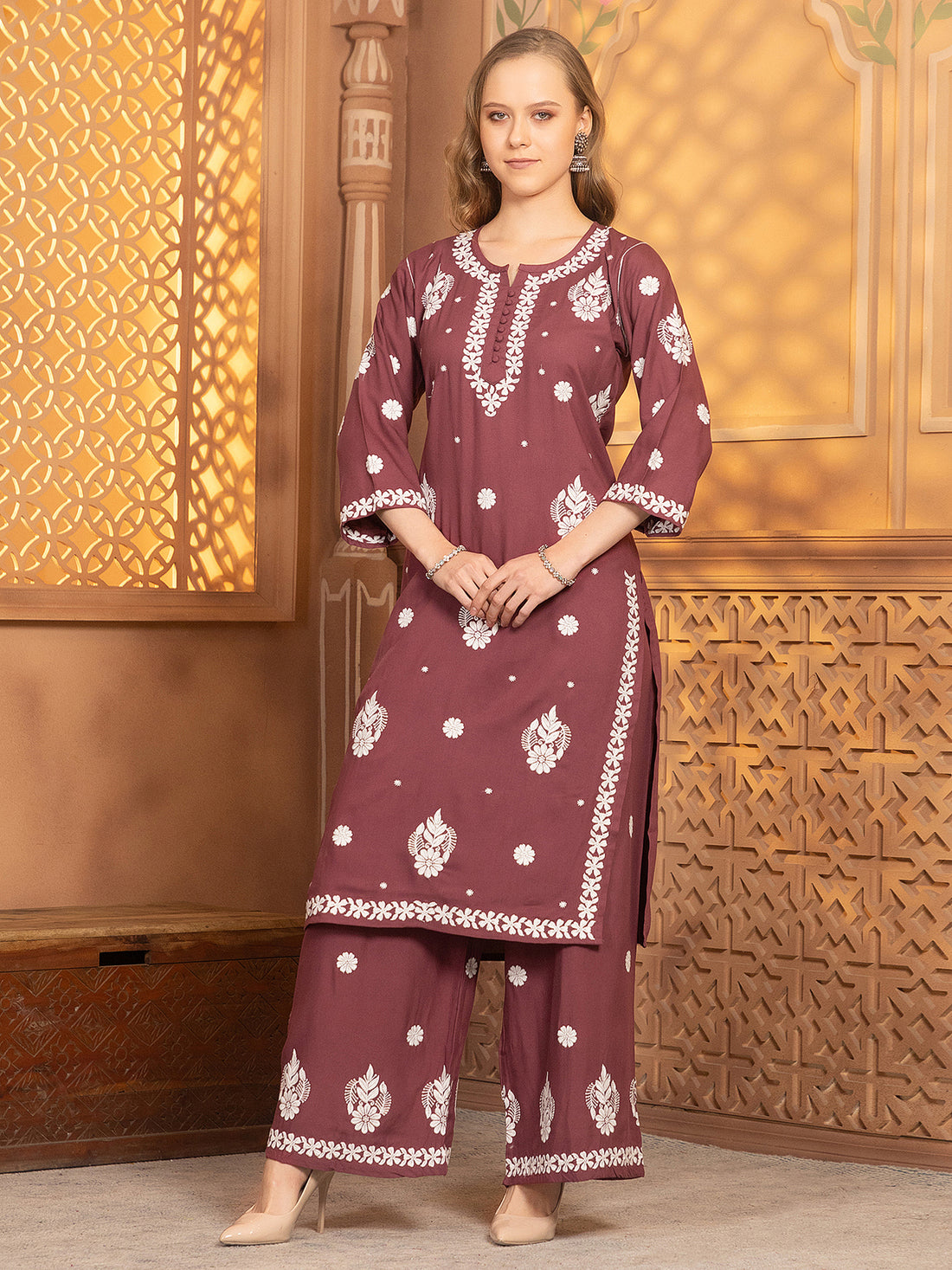 Hasvika Kurti With Palazzo