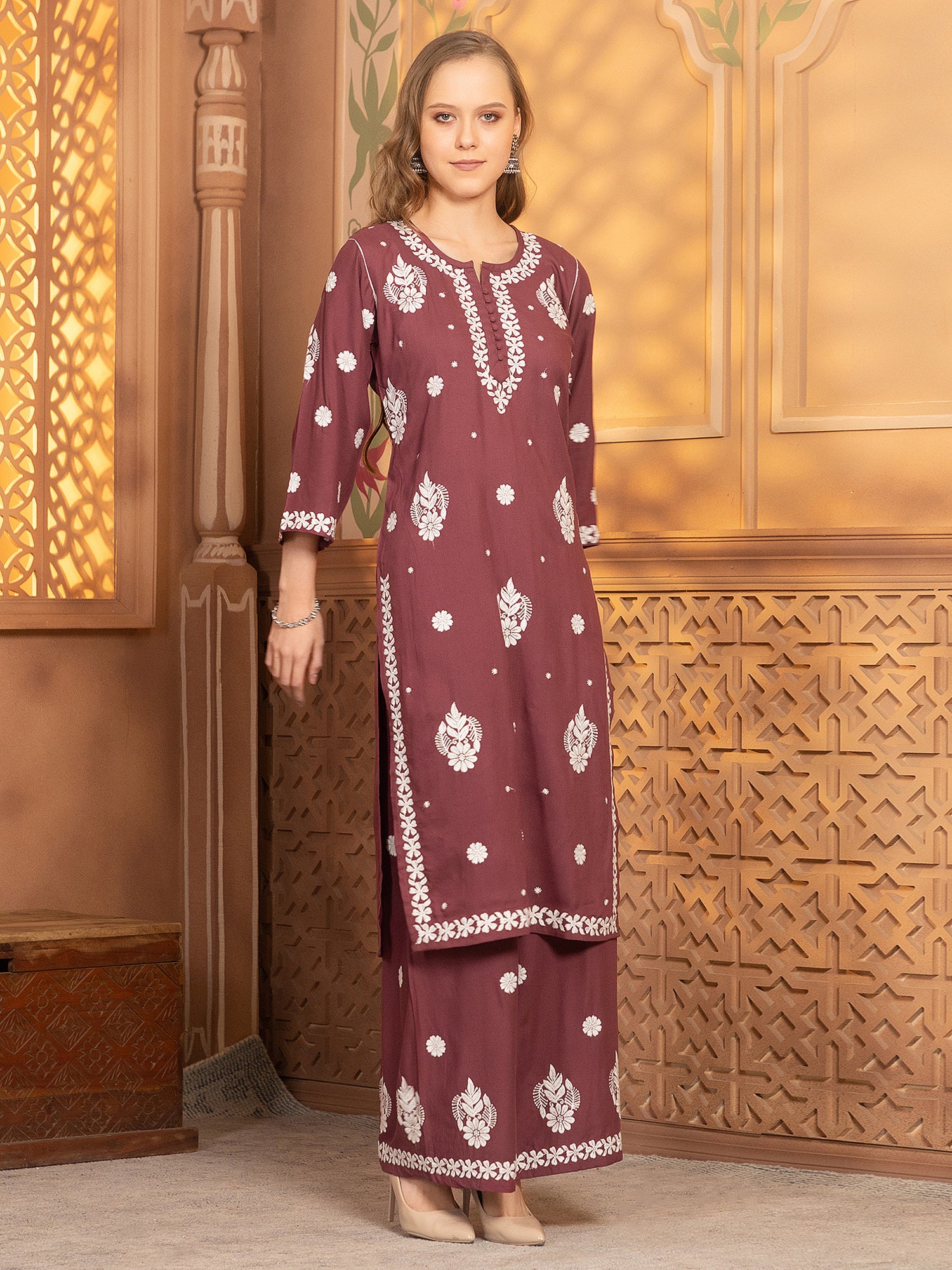 Hasvika Kurti With Palazzo