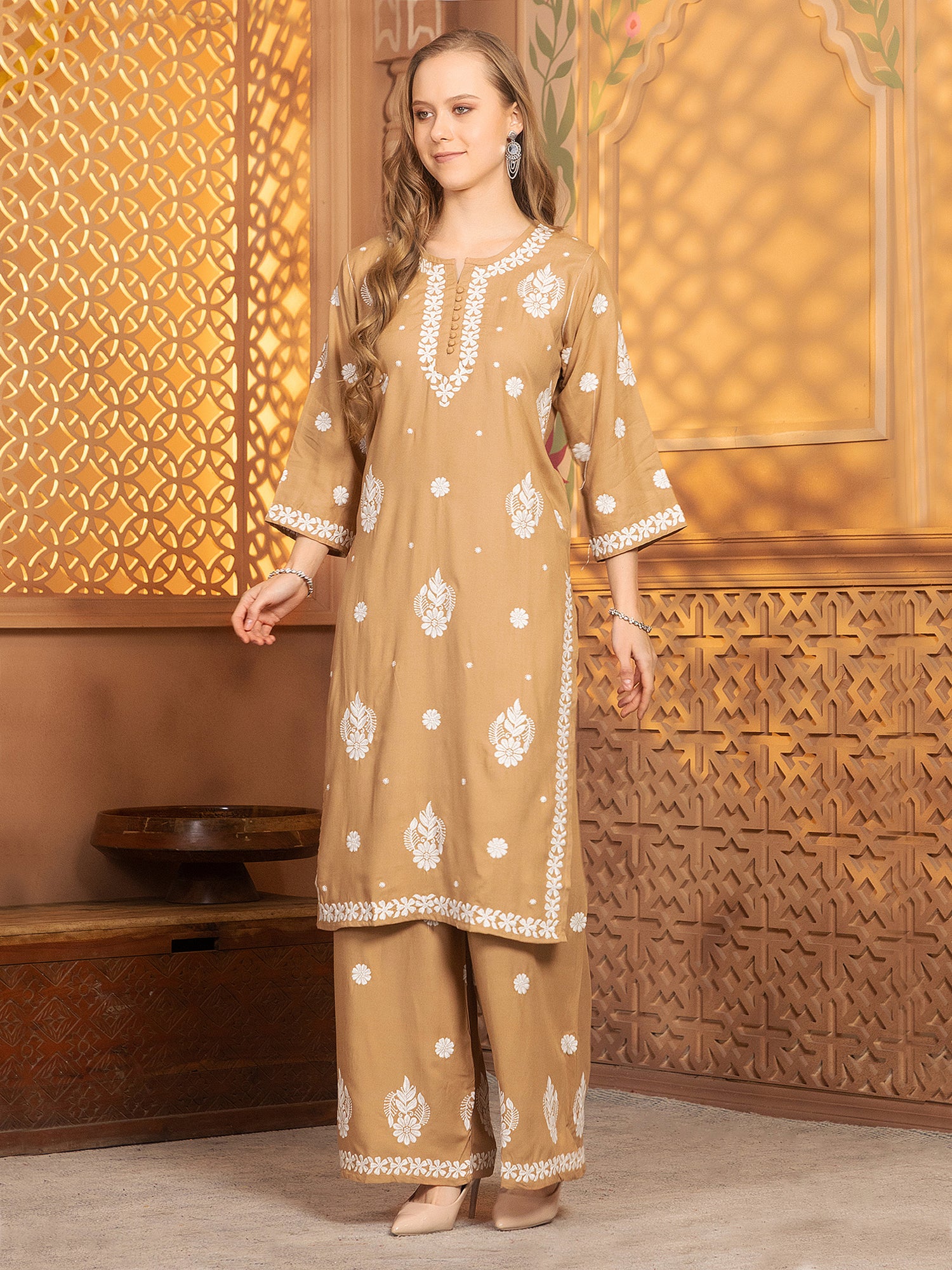 Hasvika Kurti With Palazzo