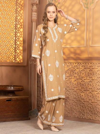 Hasvika Kurti With Palazzo