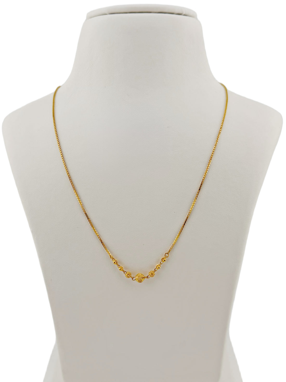 22ct Gold Ball Mala Fancy Chain