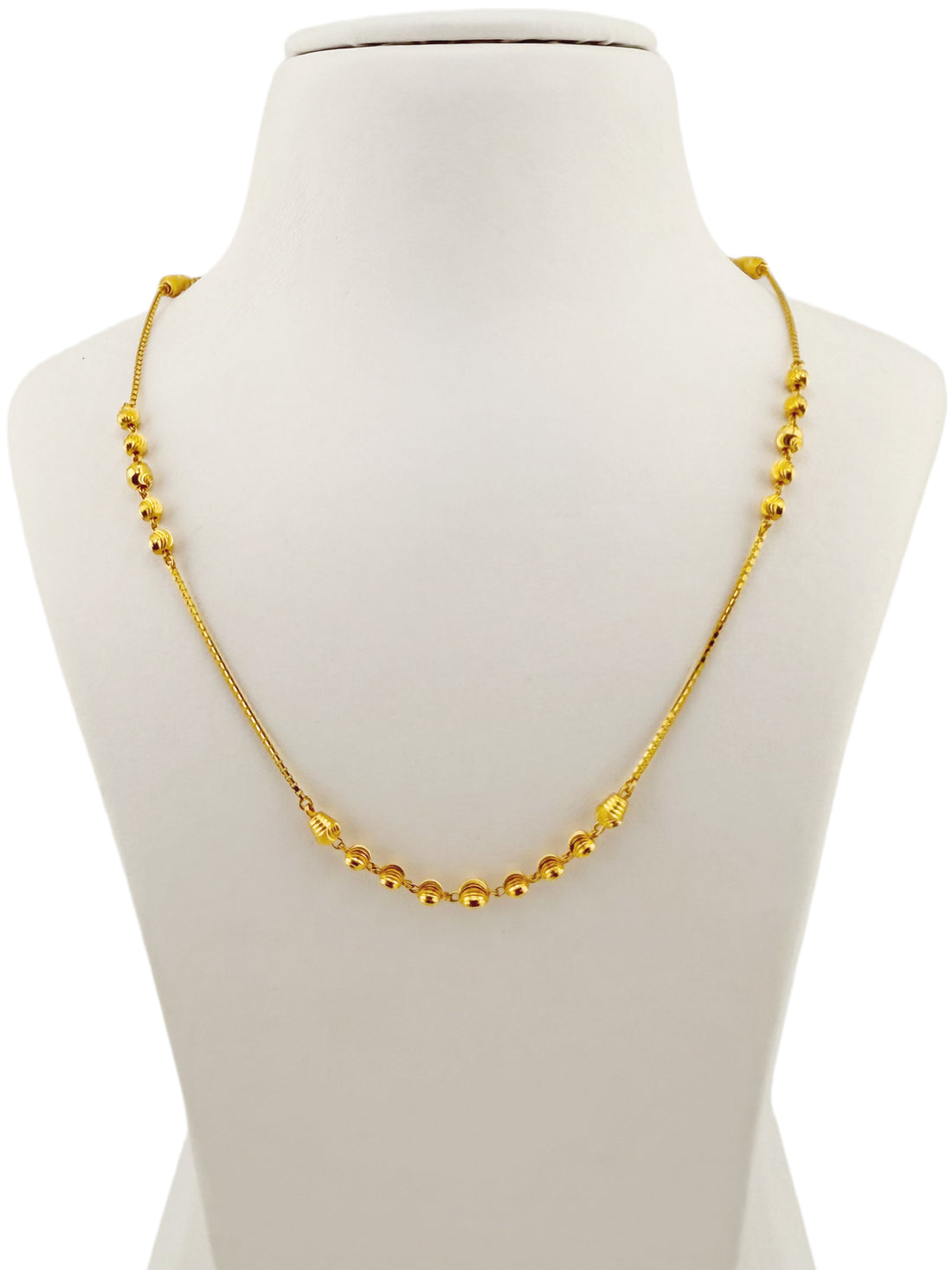 22ct Gold Ball Mala Fancy Chain