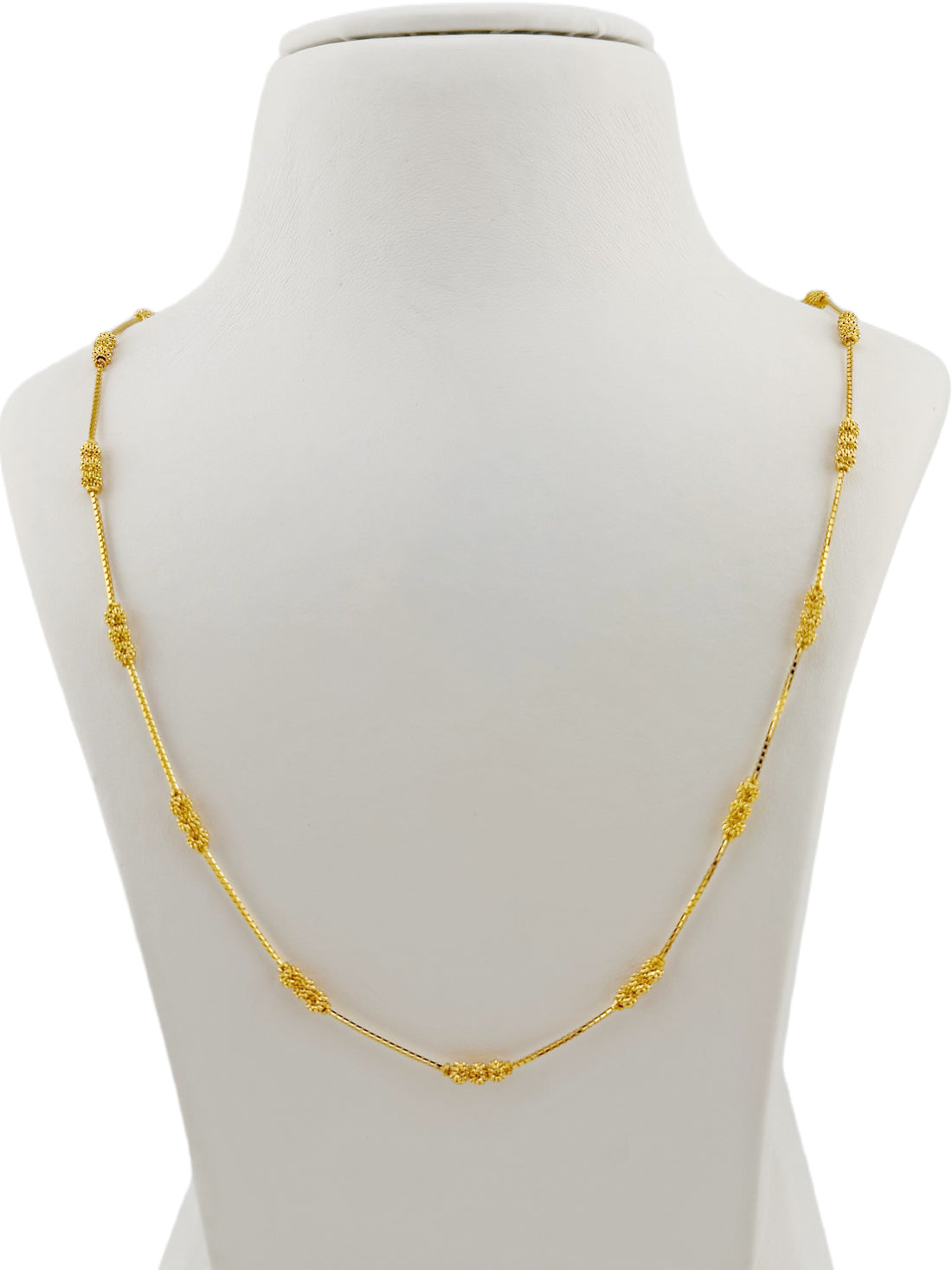 22ct Gold Ball Mala Fancy Chain