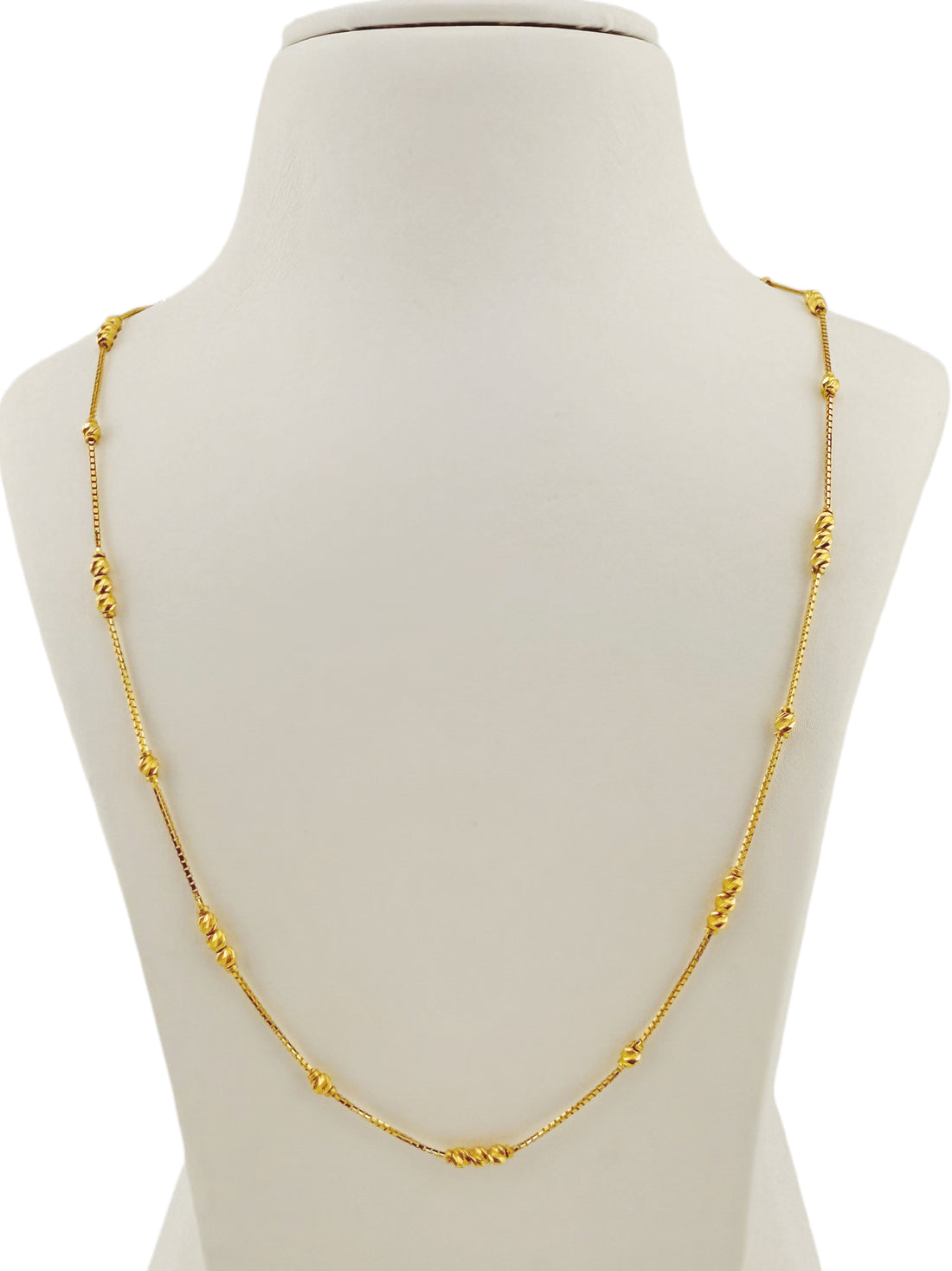 22ct Gold Ball Mala Fancy Chain