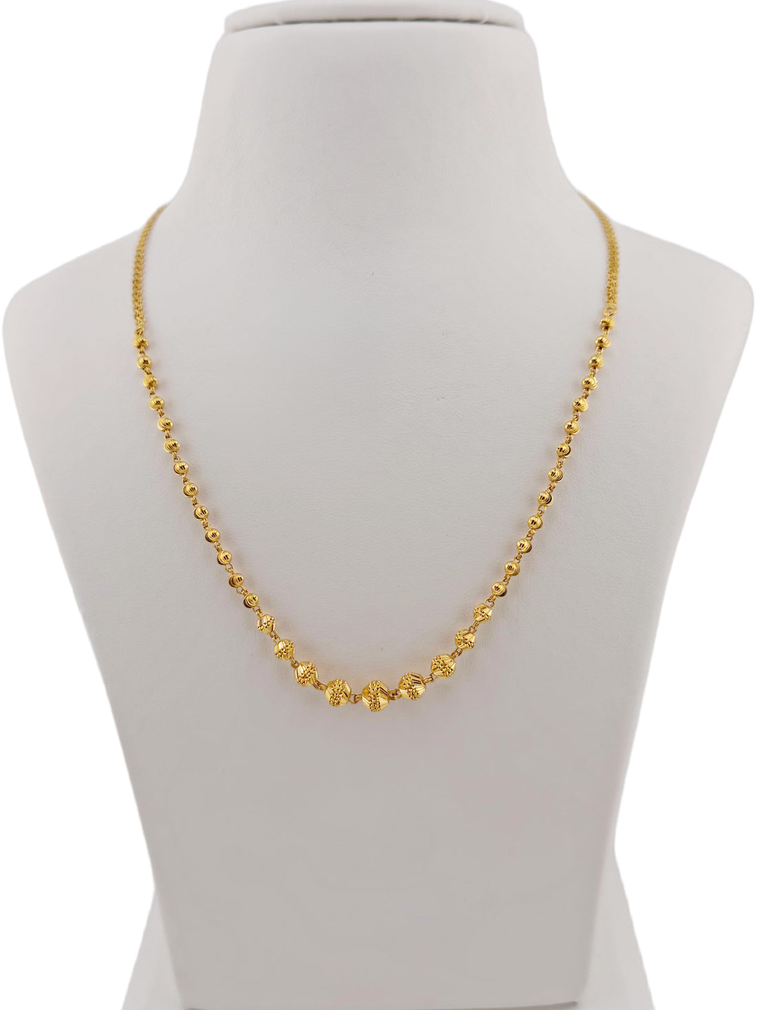 22ct Gold Ball Mala Fancy Chain
