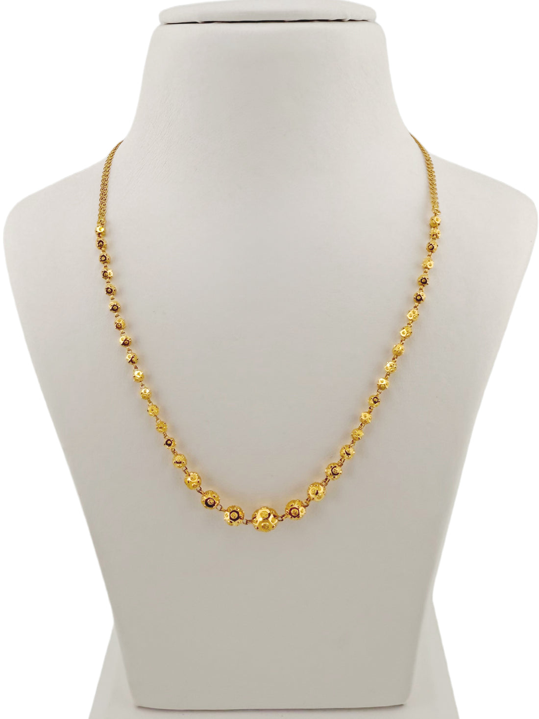 22ct Gold Ball Mala Fancy Chain