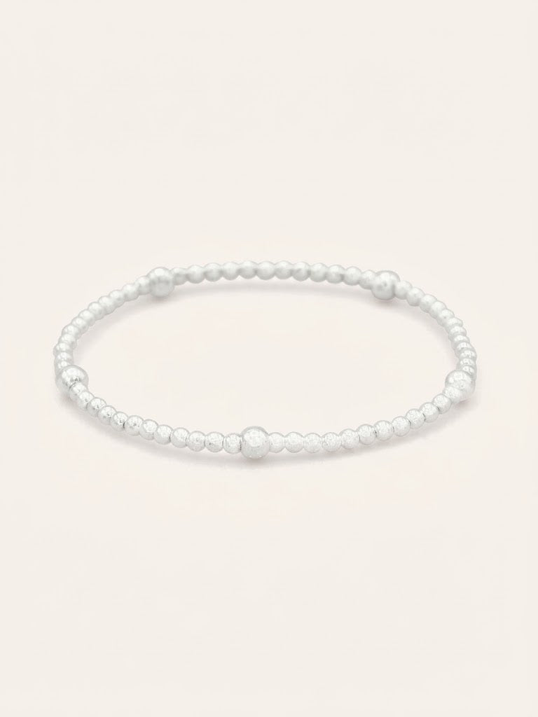 Sterling Silver Ball Stretch Bracelet