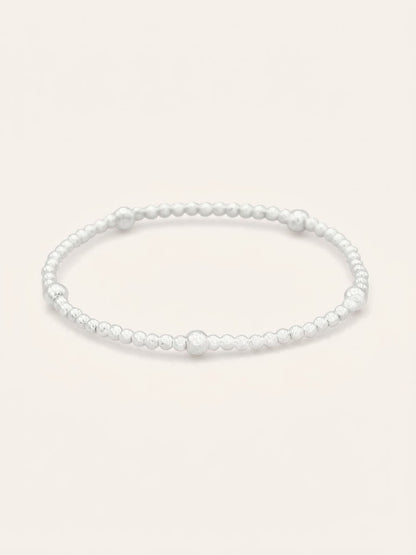 Sterling Silver Ball Stretch Bracelet