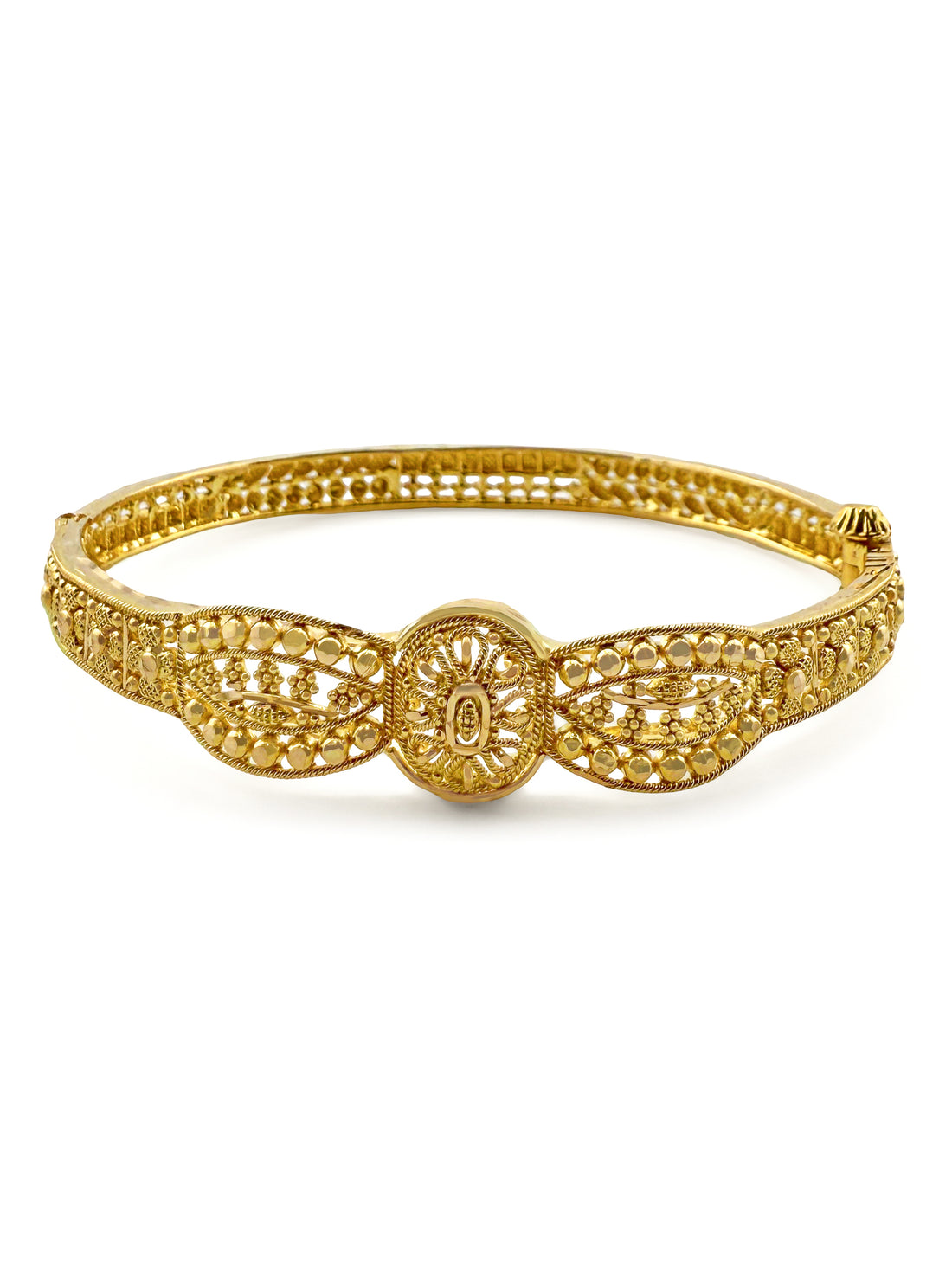 22ct Gold 1 Piece Screw Bangle