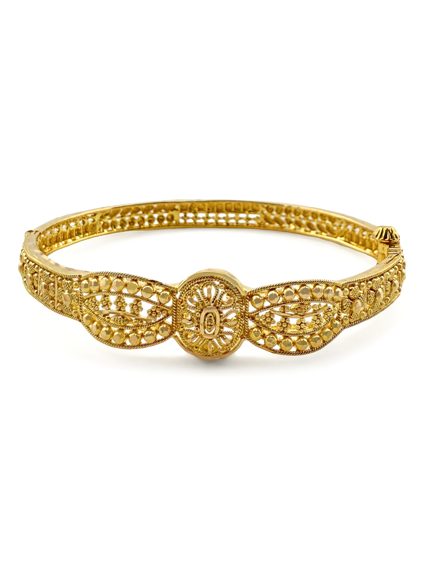 22ct Gold 1 Piece Screw Bangle
