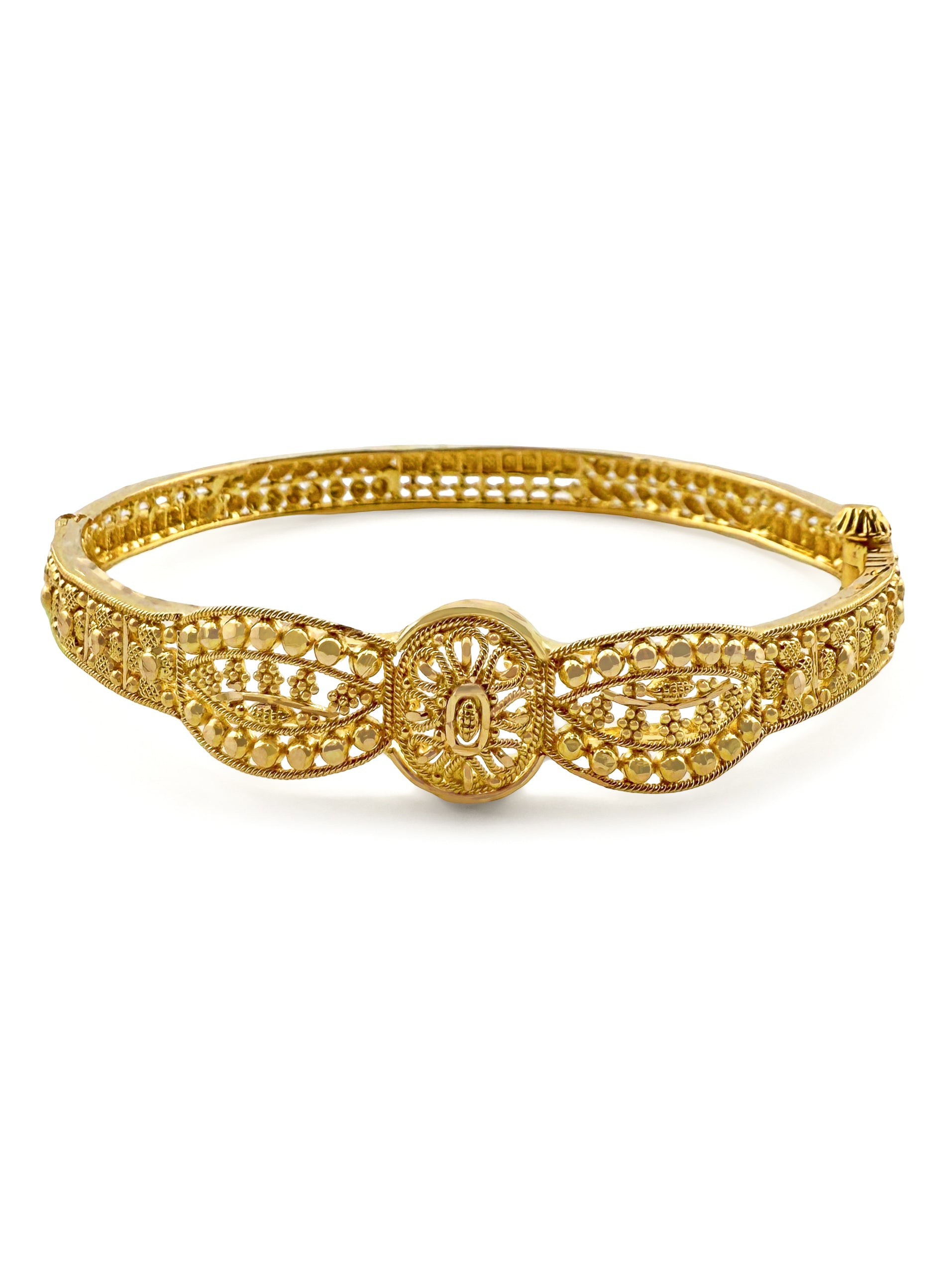 22ct Gold 1 Piece Screw Bangle