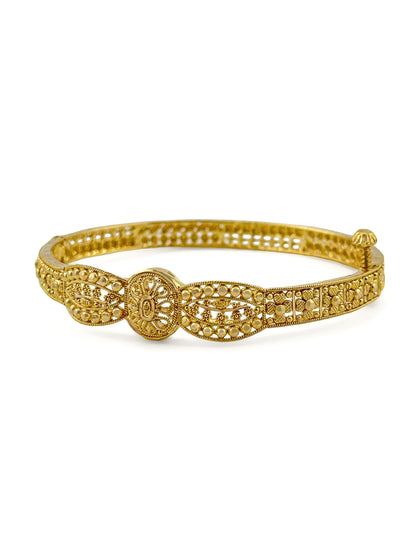 22ct Gold 1 Piece Screw Bangle