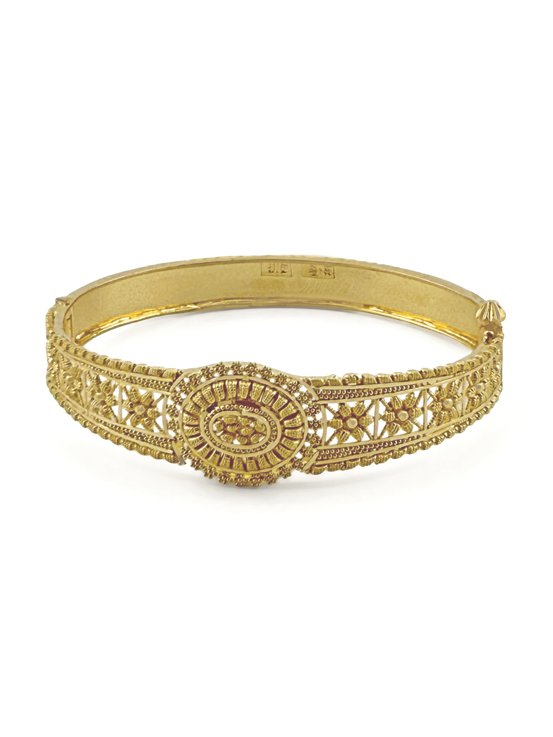 22ct Gold 1 Piece Screw Bangle