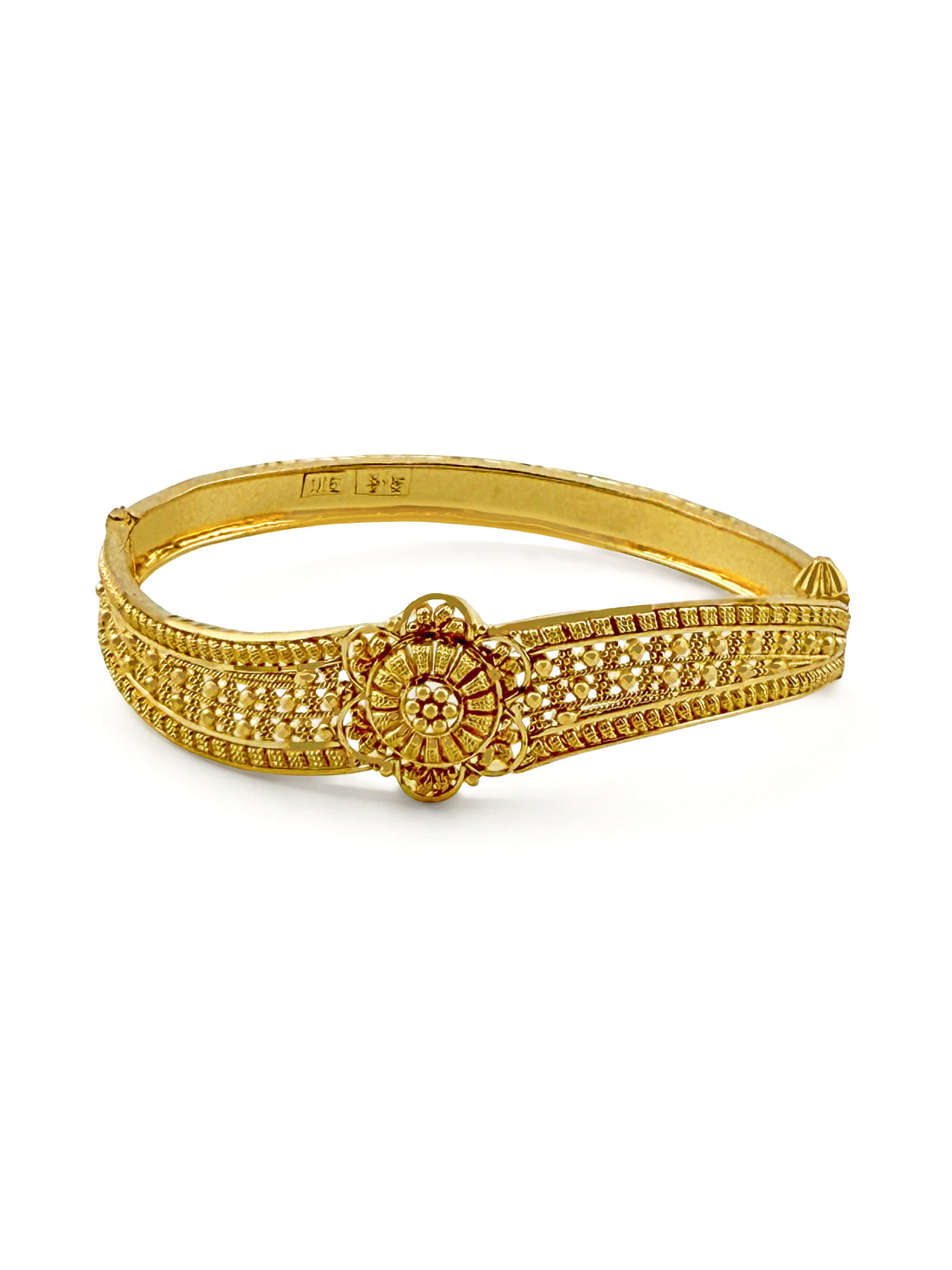 22ct Gold 1 Piece Screw Bangle