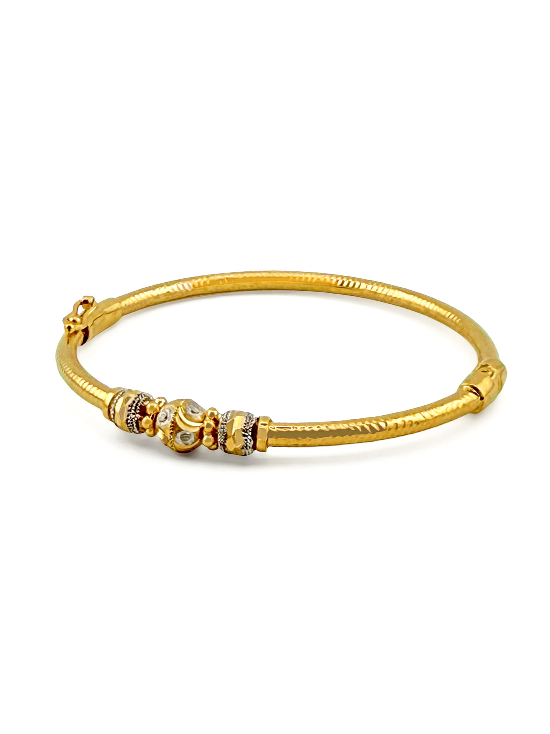 22ct Gold Two Tone 1 Piece Bangle