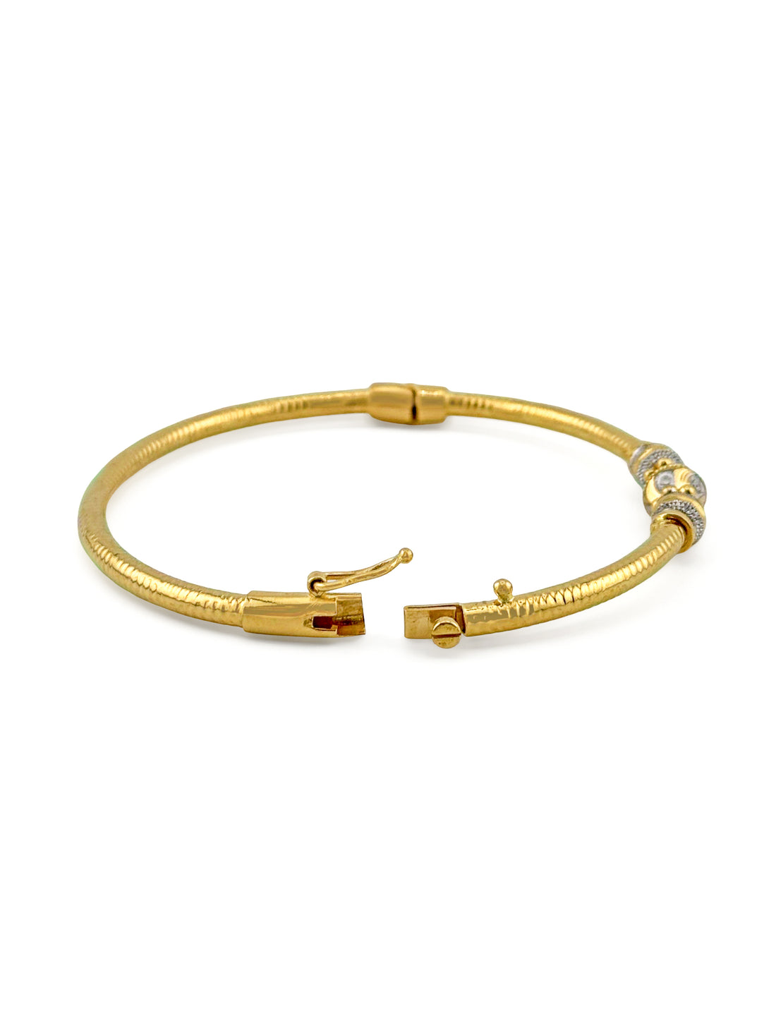 22ct Gold Two Tone 1 Piece Bangle