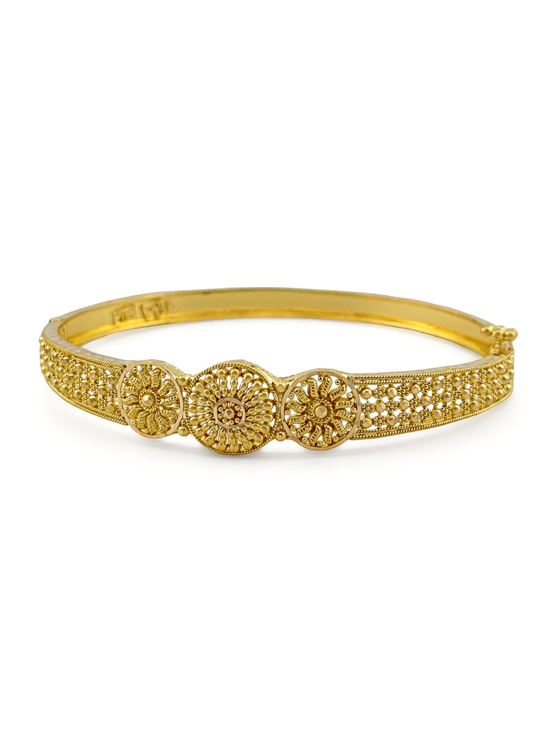 22ct Gold 1 Piece Screw Bangle