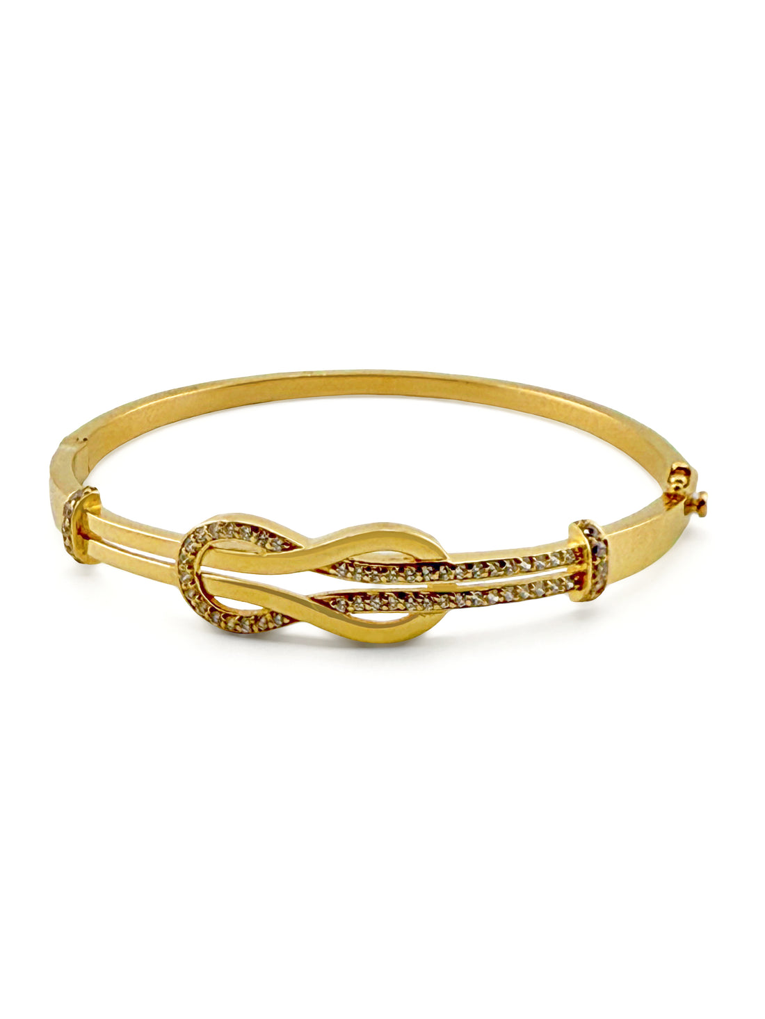22ct Gold CZ 1 Piece Bangle