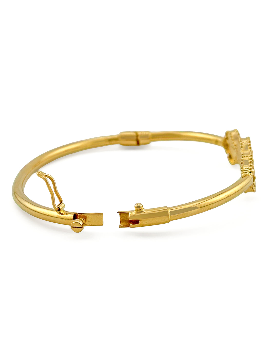 22ct Gold Flower 1 Piece Bangle