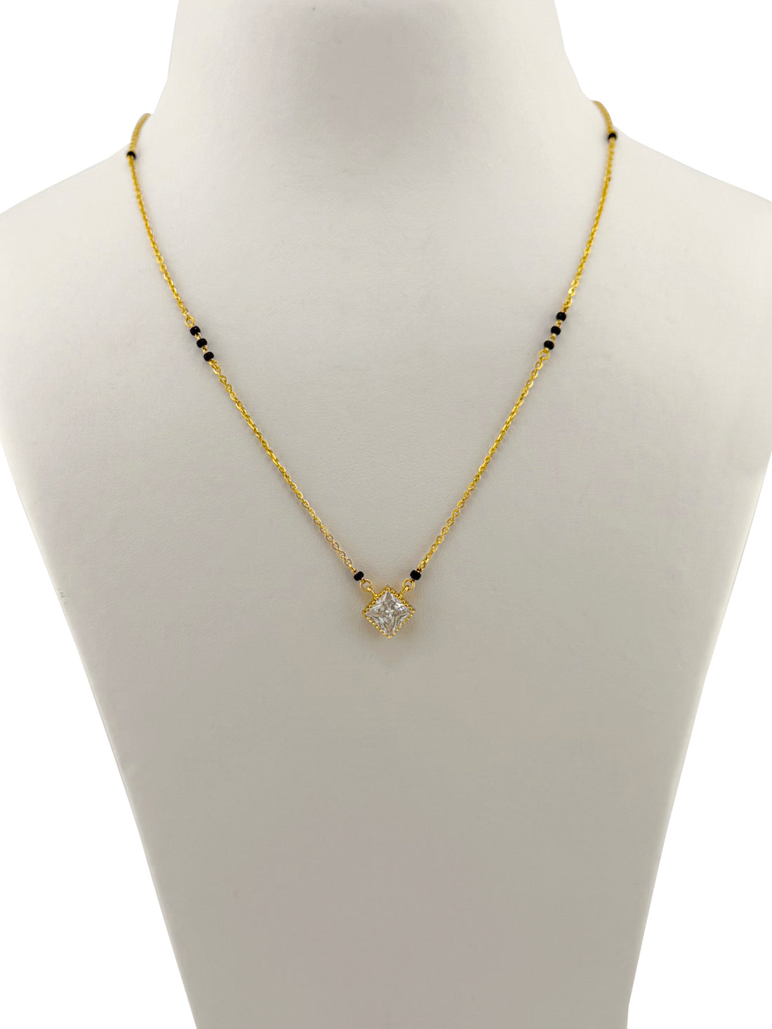 22ct Gold Single CZ Modern Mangal Sutra