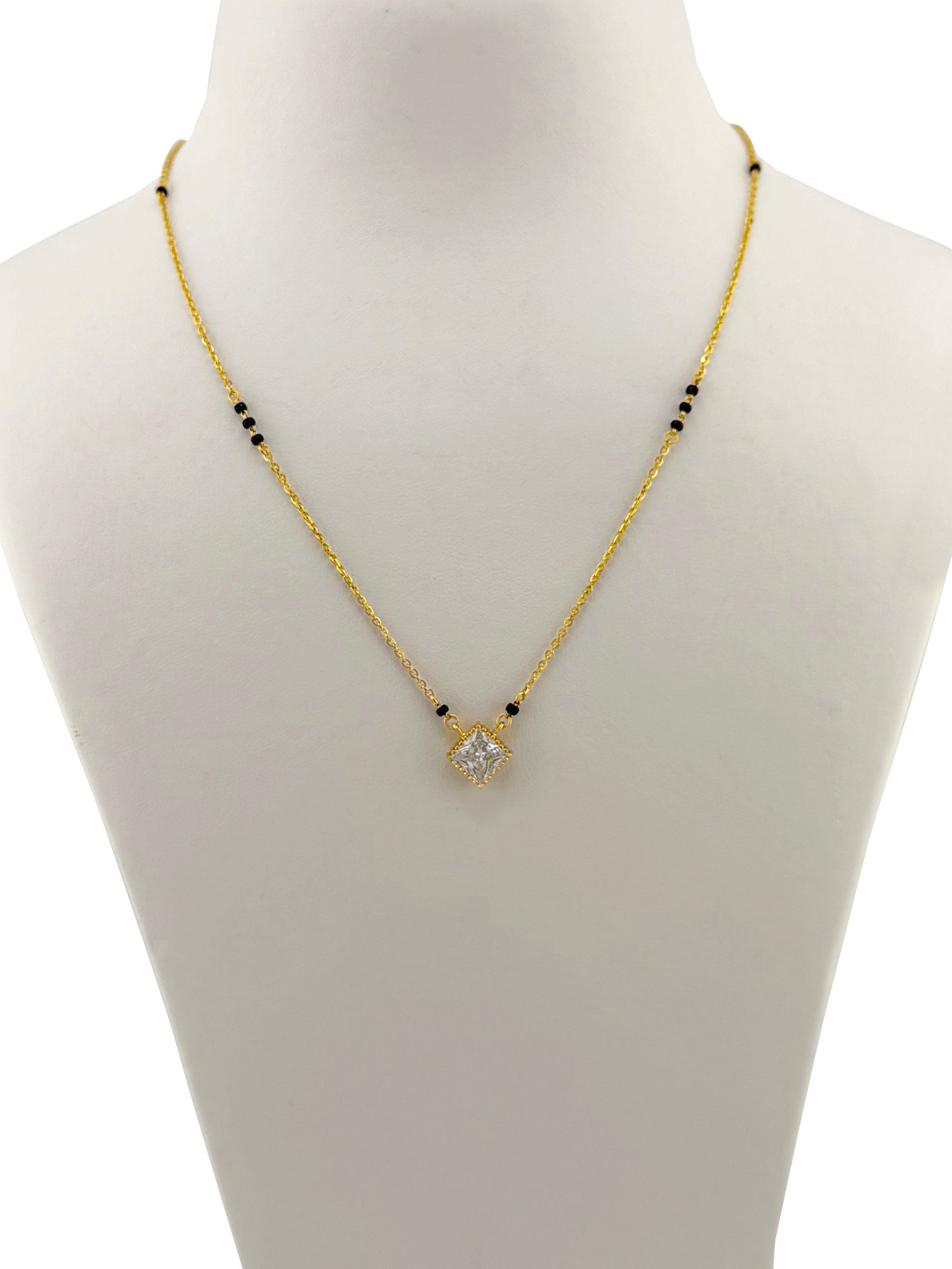 22ct Gold Single CZ Modern Mangal Sutra