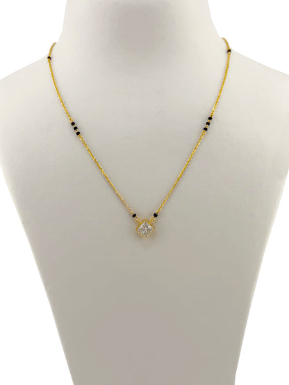 22ct Gold Single CZ Modern Mangal Sutra