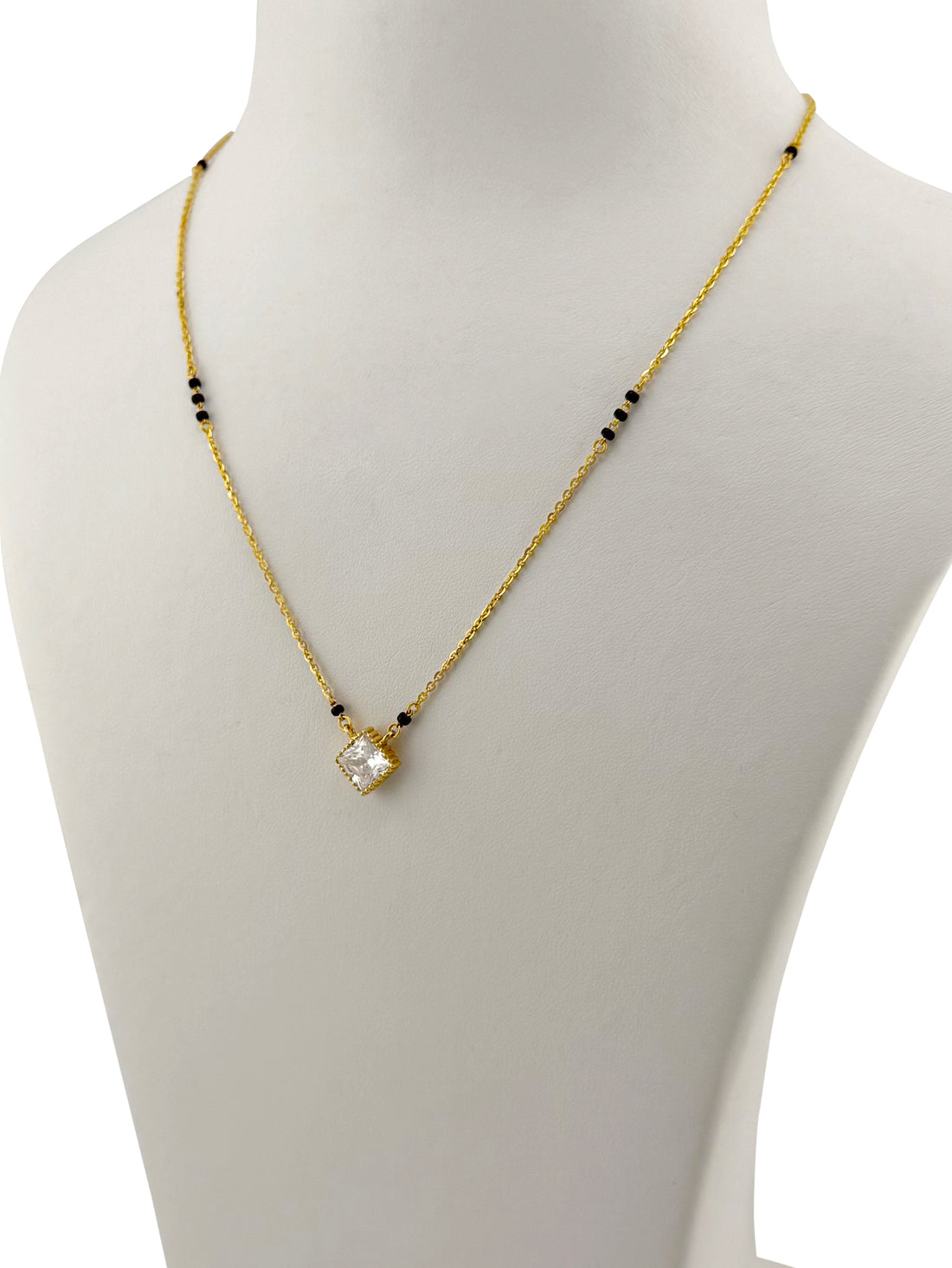 22ct Gold Single CZ Modern Mangal Sutra