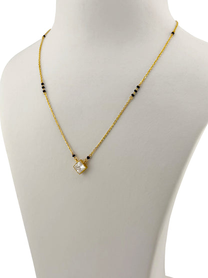 22ct Gold Single CZ Modern Mangal Sutra