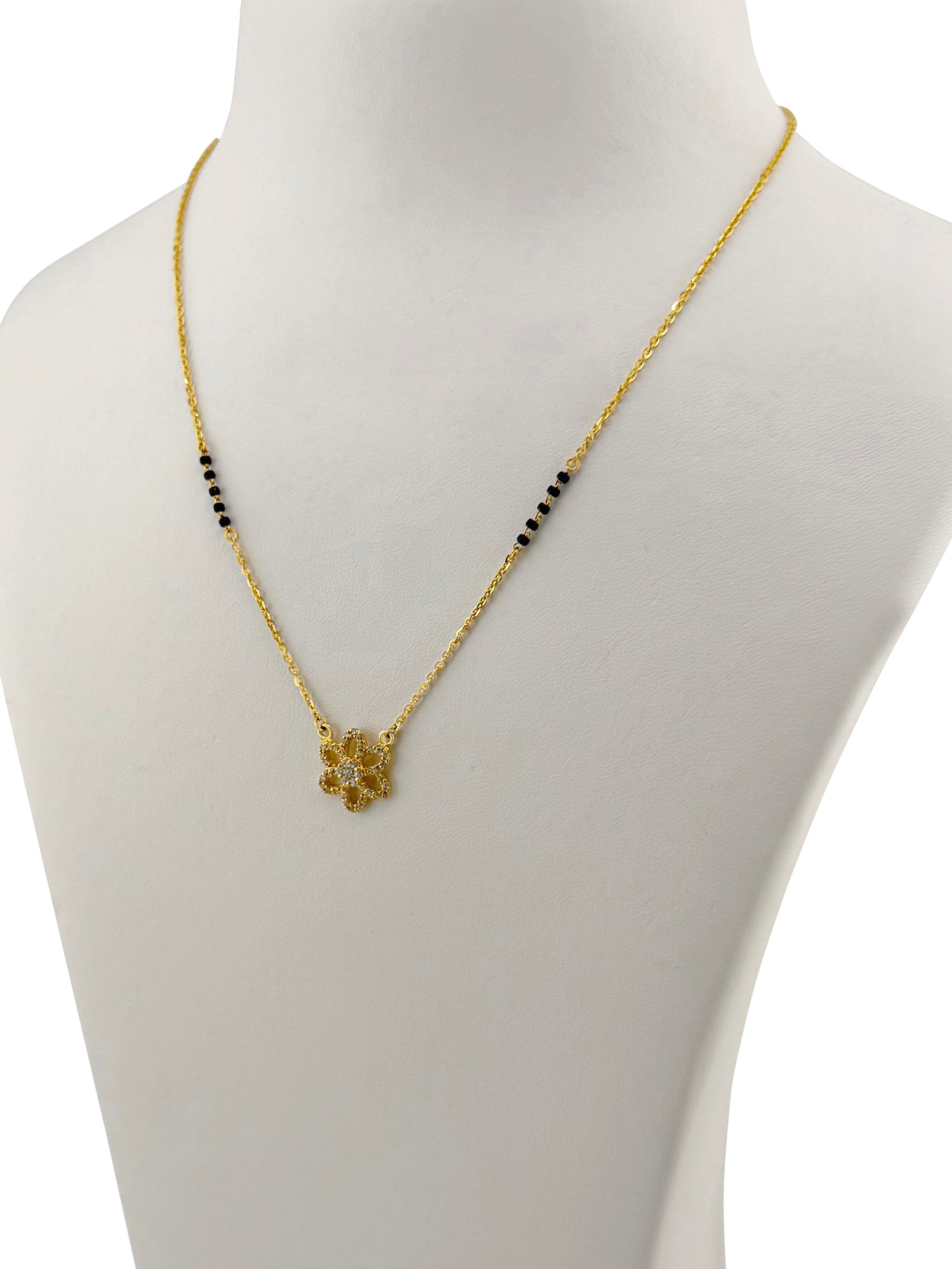 22ct Gold CZ Modern Mangal Sutra