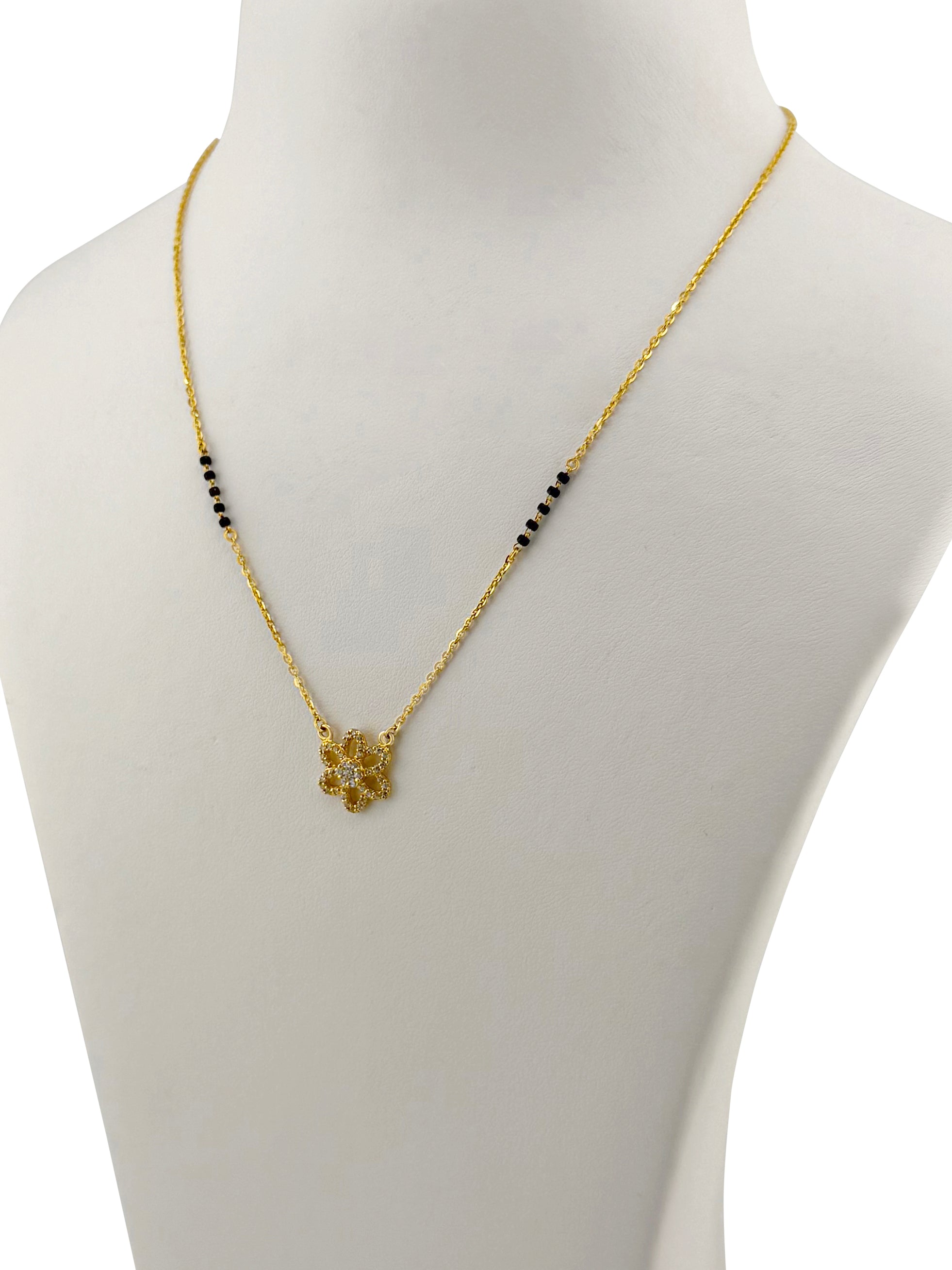 22ct Gold CZ Modern Mangal Sutra