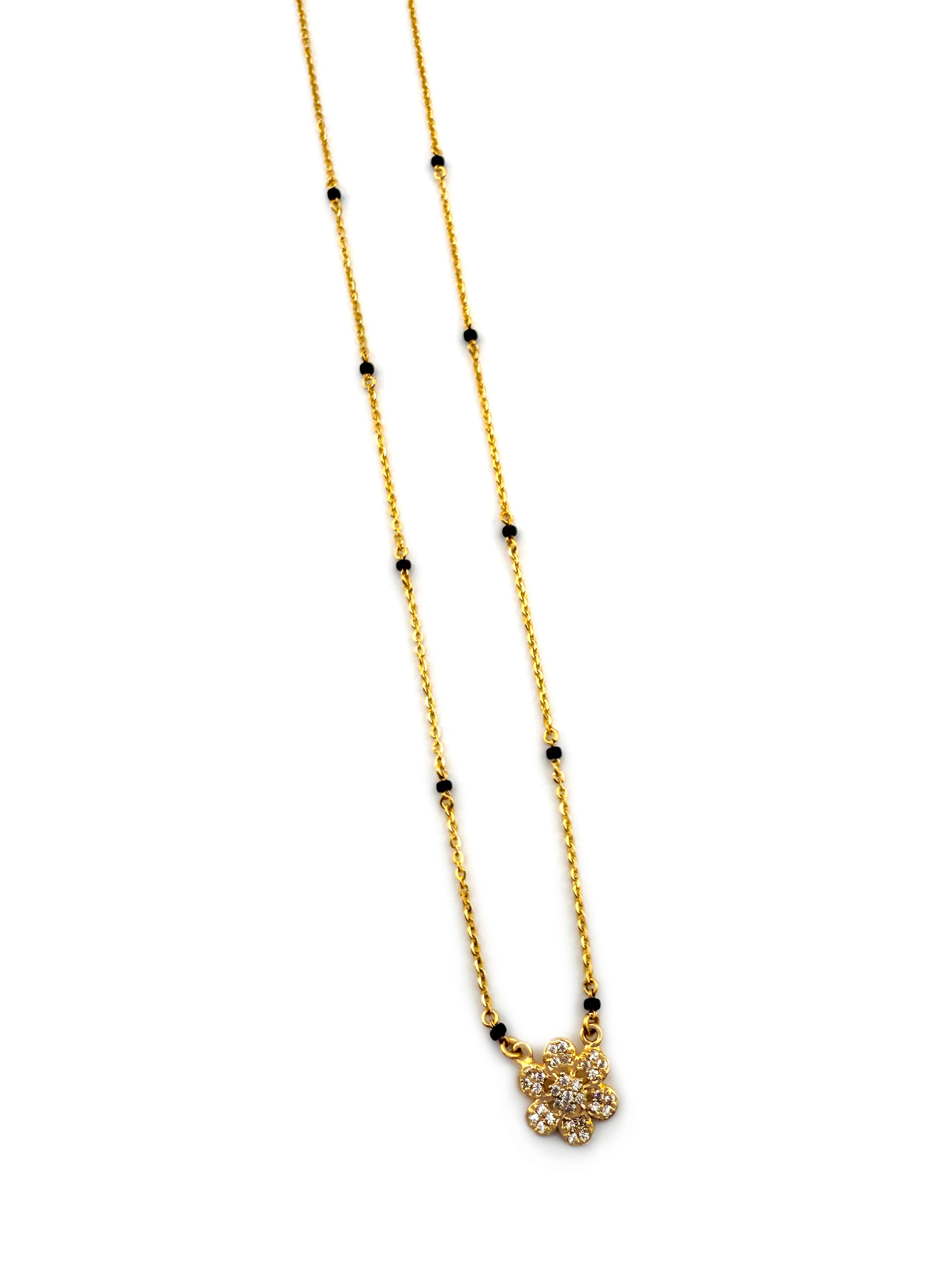 22ct Gold CZ Modern Mangal Sutra
