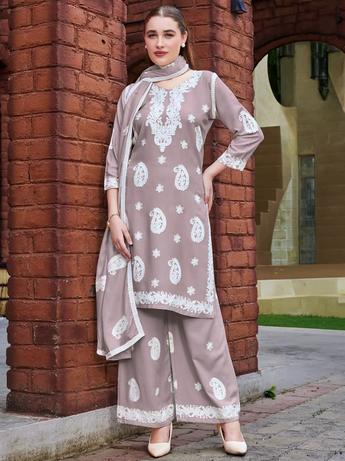 Ivana Rayon Palazzo Suit