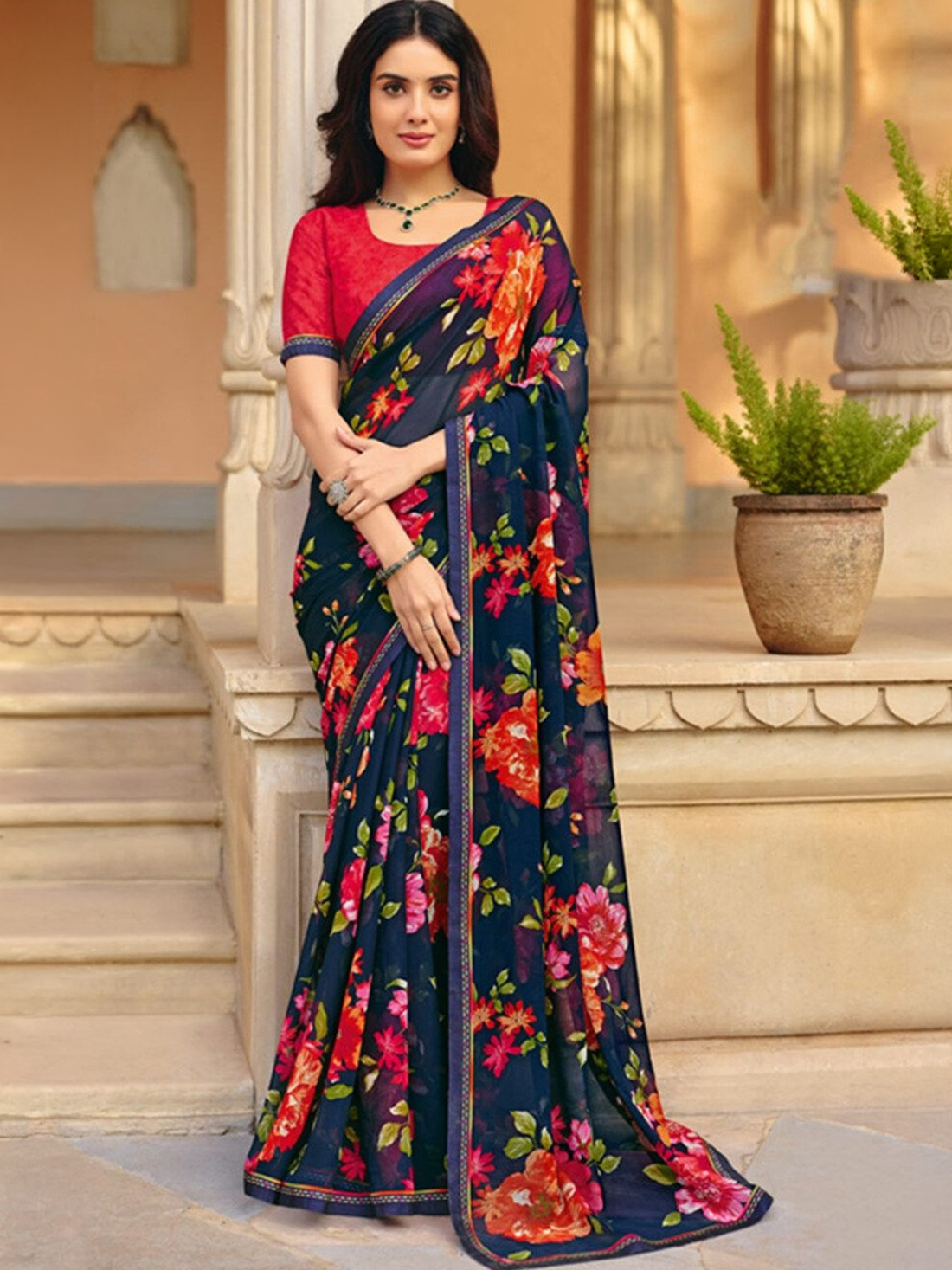 Misha Georgette Printed Saree