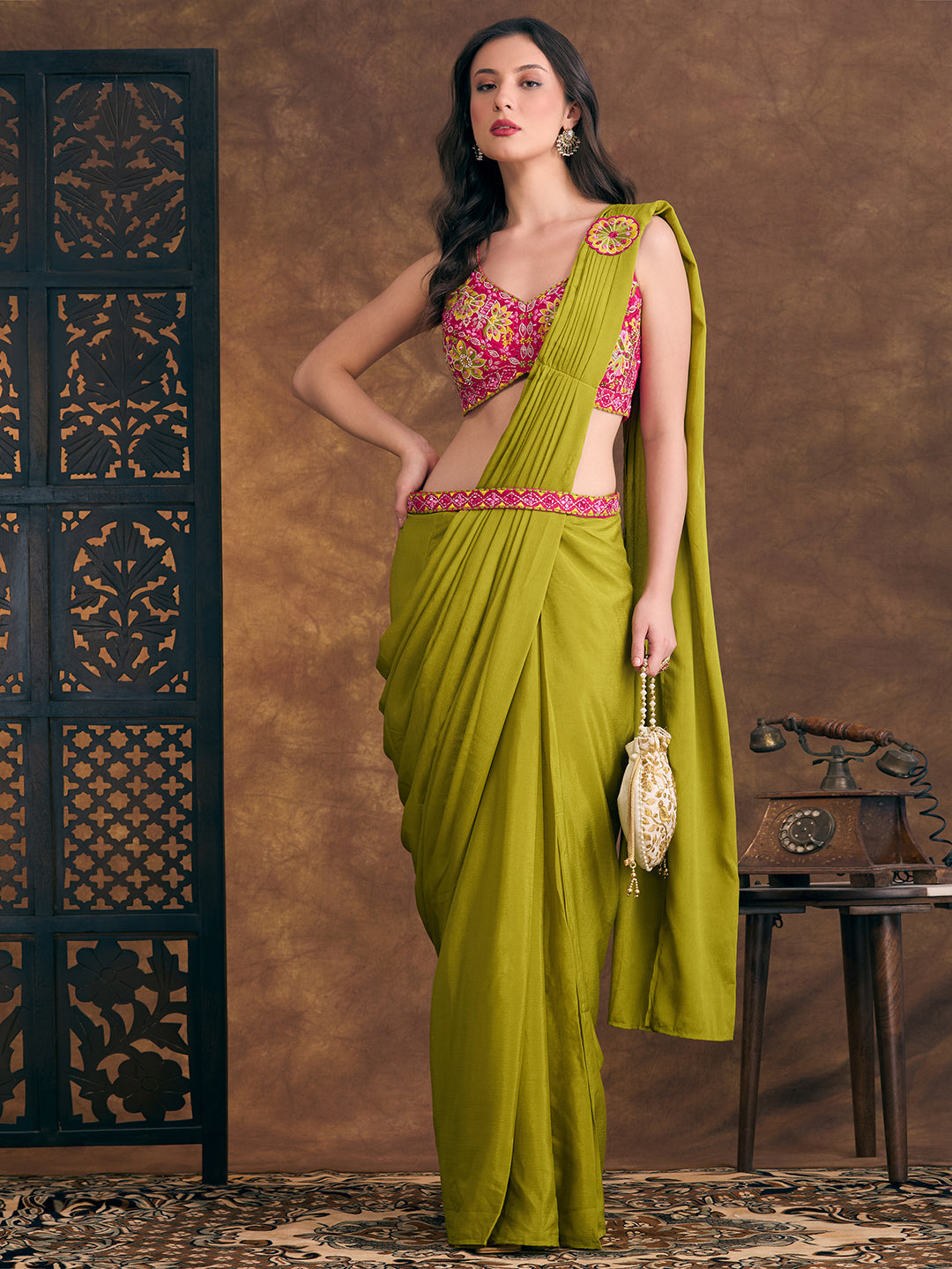 Hazel Ready To Wear Choli Saree