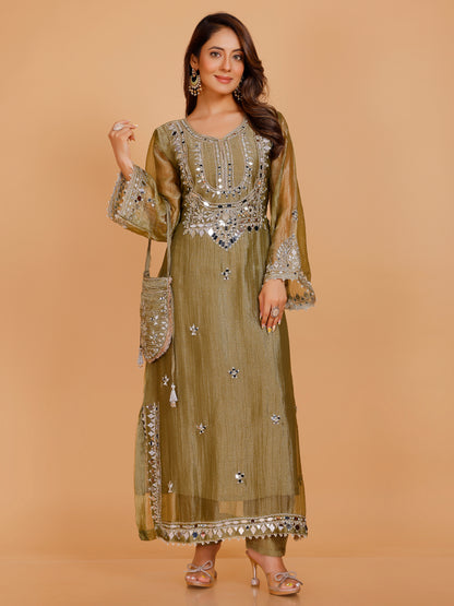 Tanisha Silk Mirror Suit