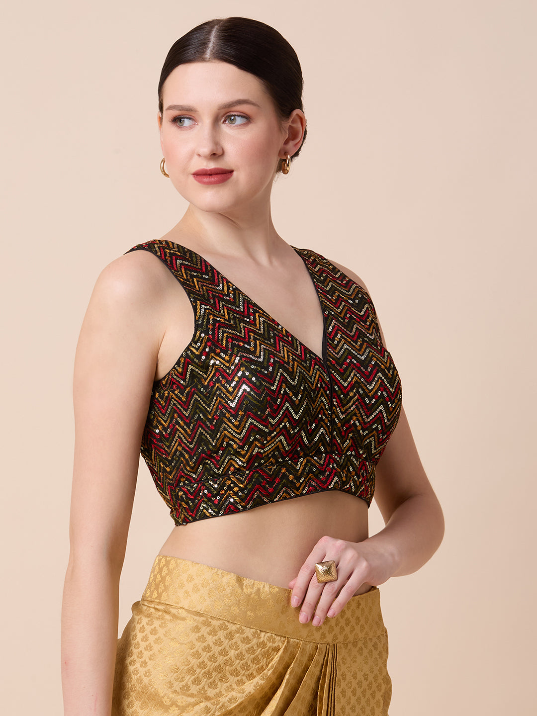 Silk Embroidered Blouse