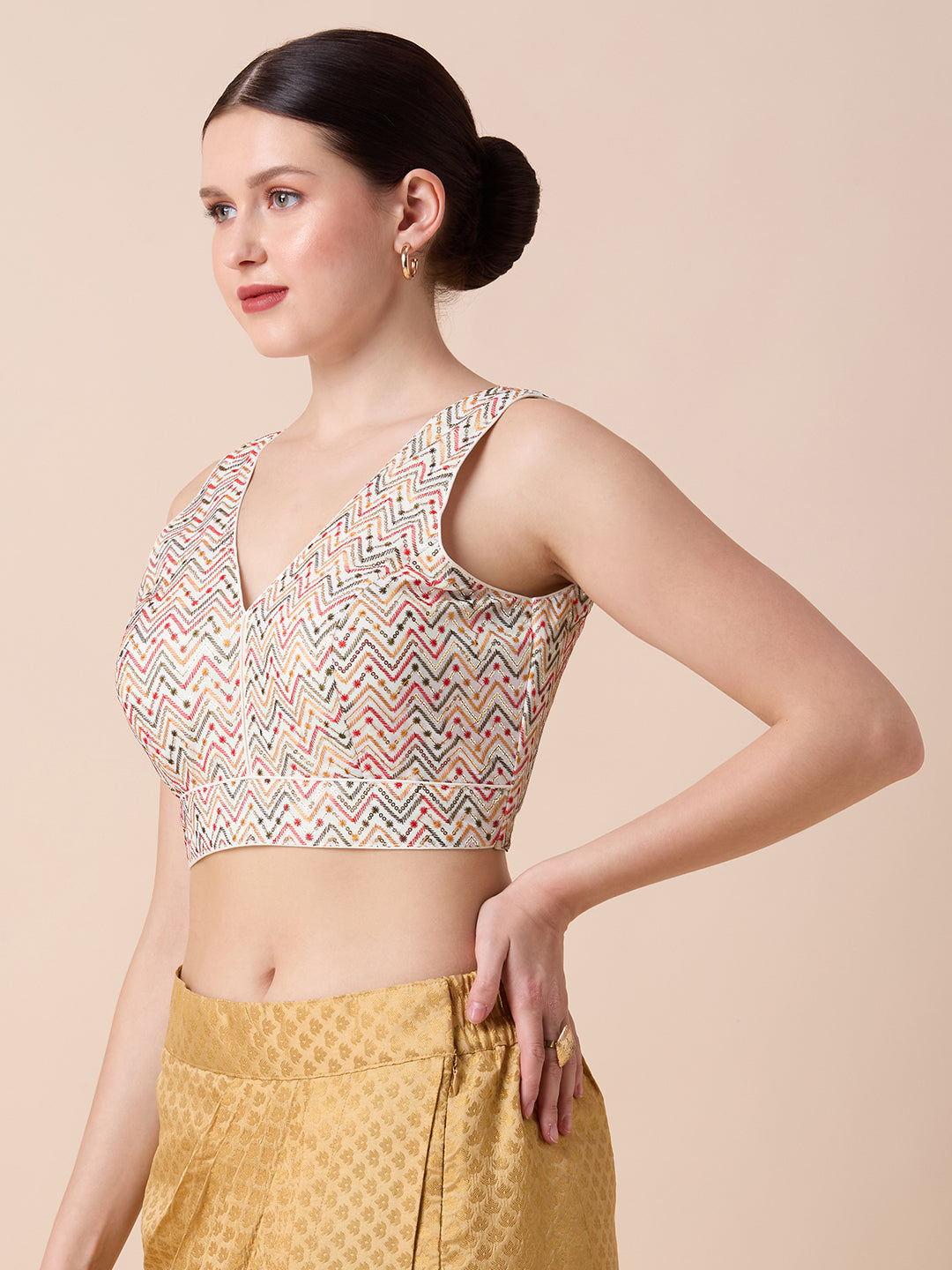 Silk Embroidered Blouse