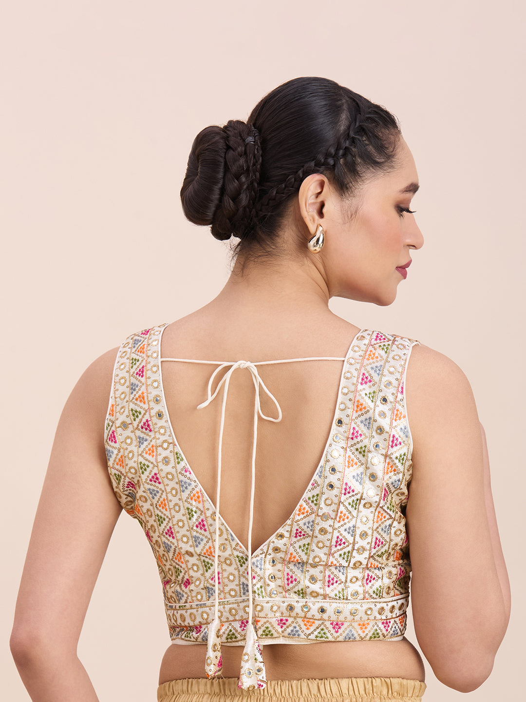 Brocade Resham Tiki Work Blouse