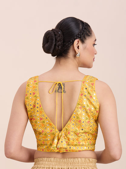 Brocade Resham Tiki Work Blouse