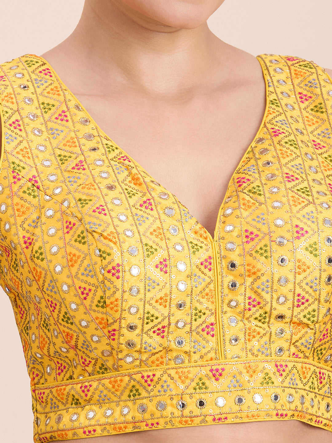 Brocade Resham Tiki Work Blouse