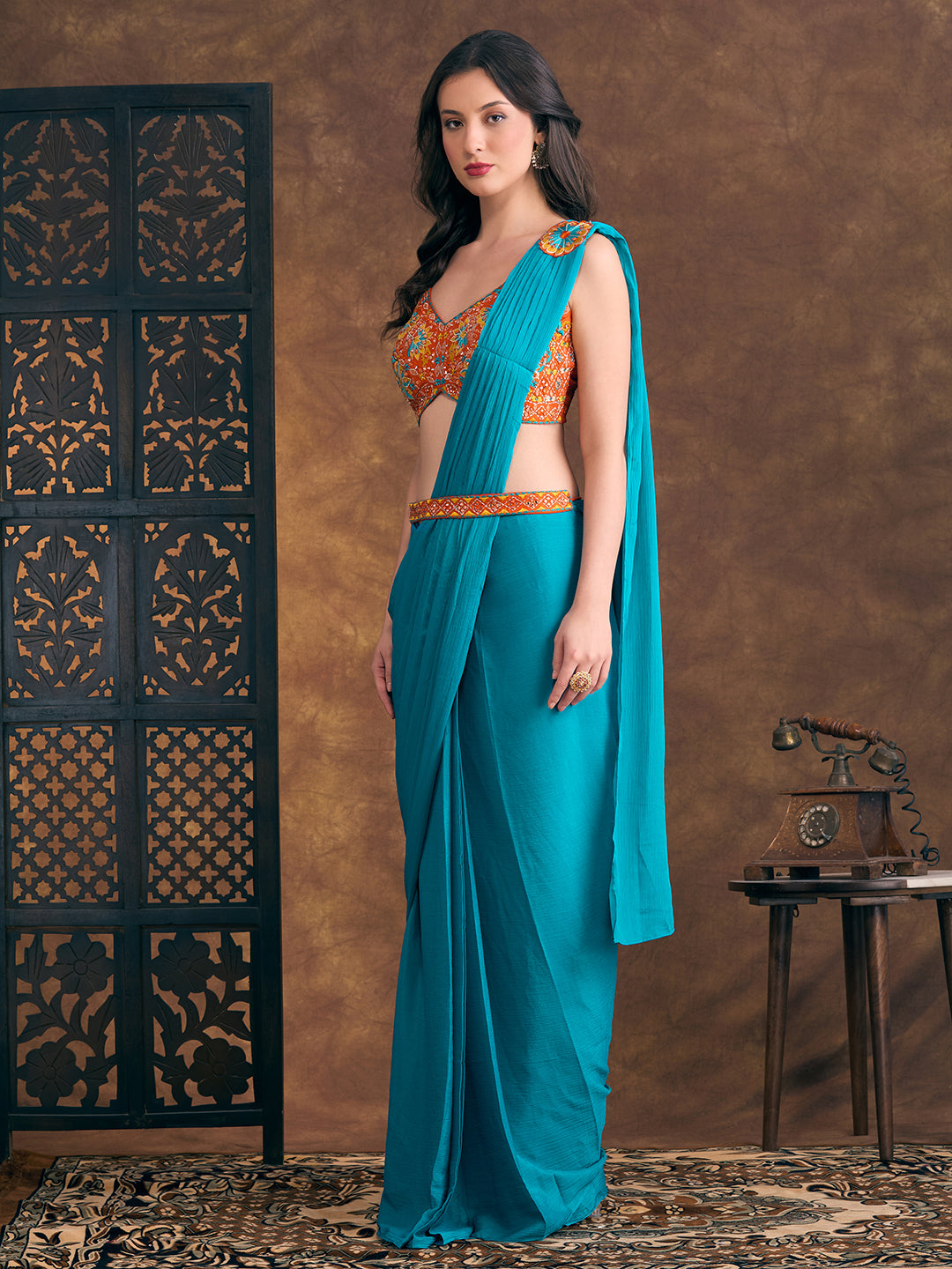 Hazel Ready To Wear Choli Saree