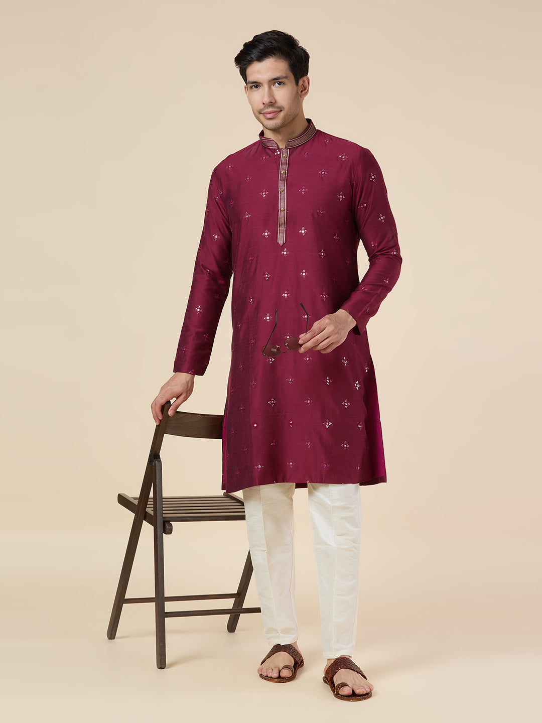 Mens Silk Kurta Set