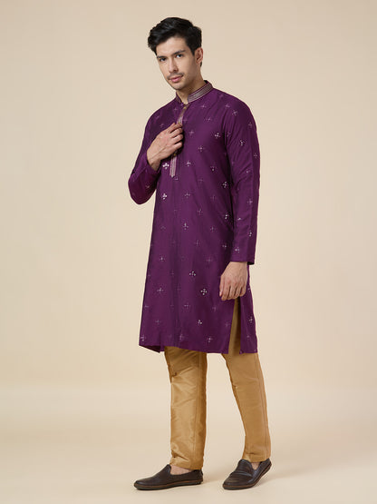 Mens Silk Kurta Set