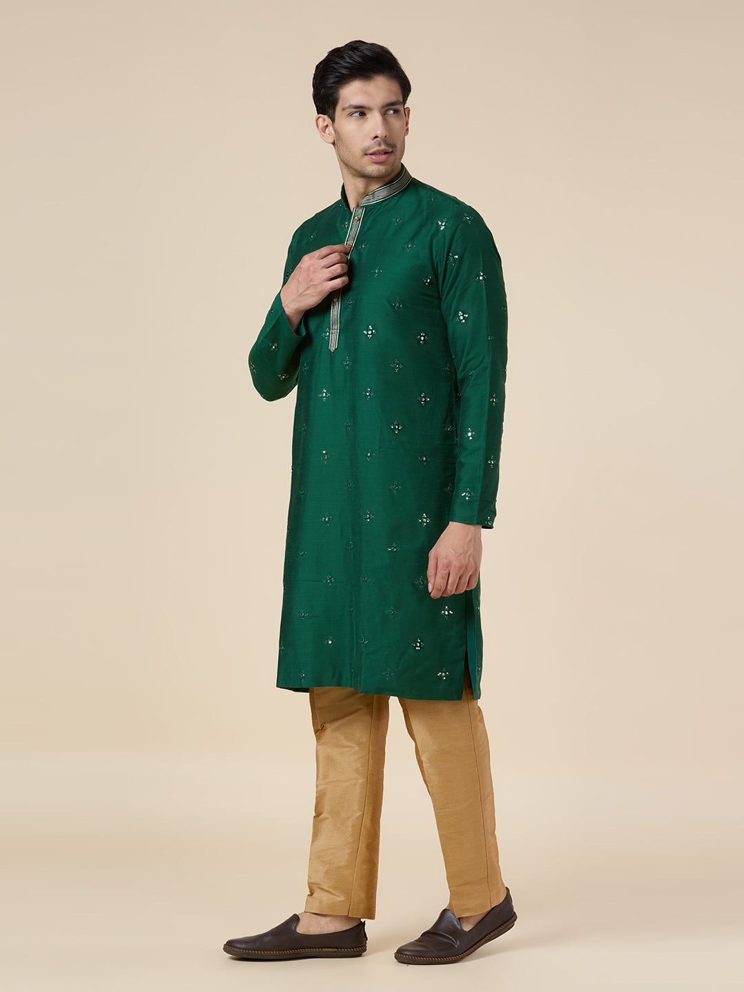 Mens Silk Kurta Set